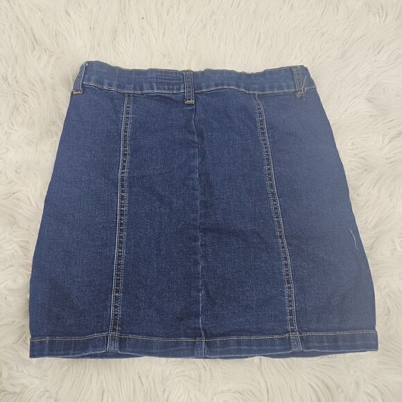 ADRIANO GOLDSCHMIED Sz14Y GIRL'S THE COLETTE BUTTON FRONT STRETCH DENIM SKIRT AG - Picture 5 of 6